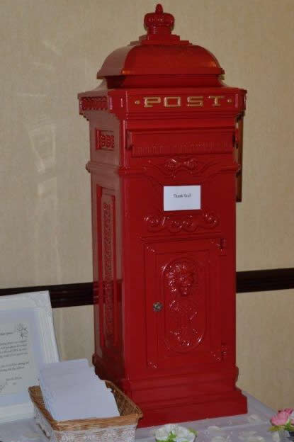 Red Wedding Post Box